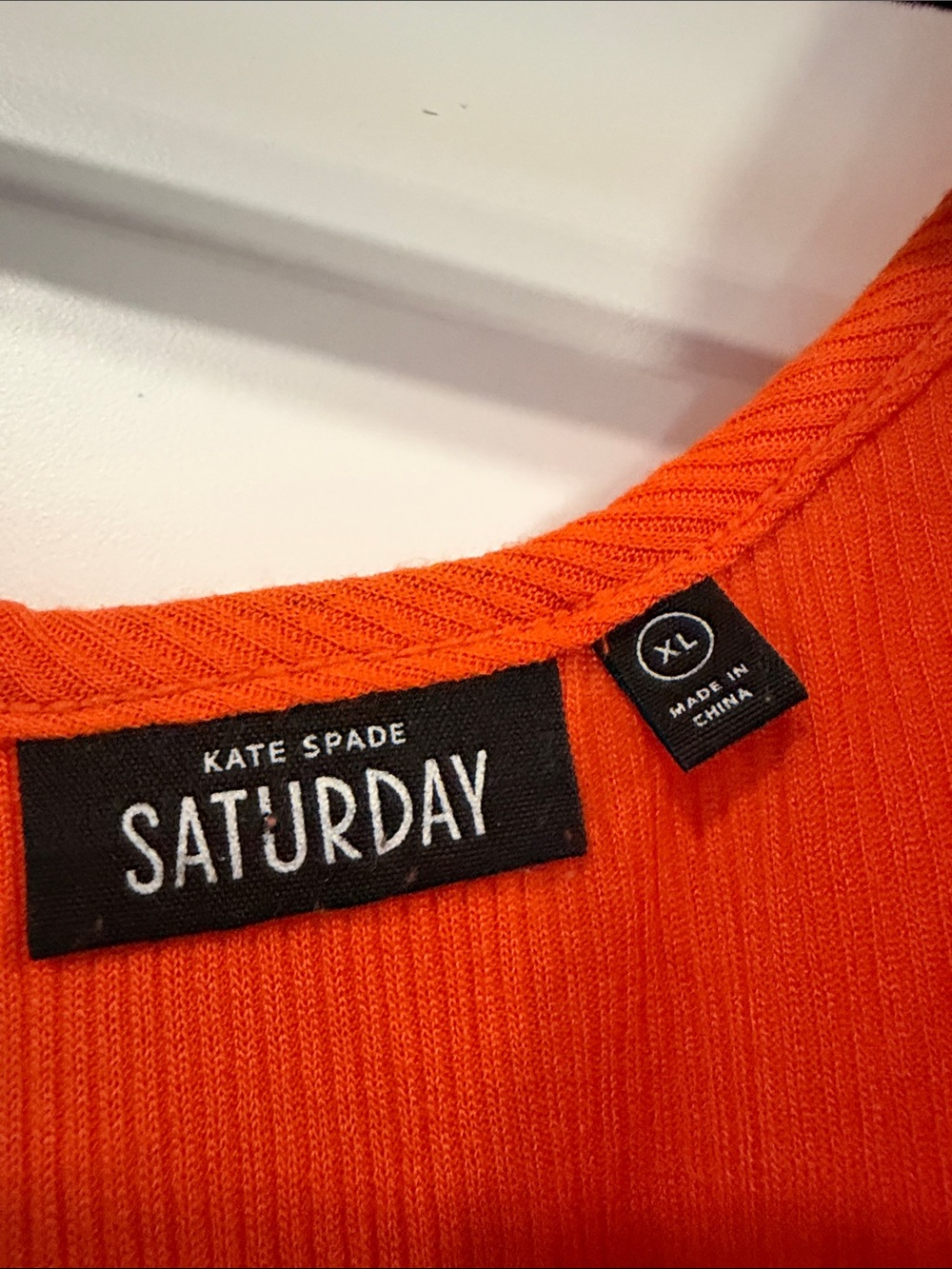 kate spade Orange Ribbed Mini Dress - Picture 2 of 4